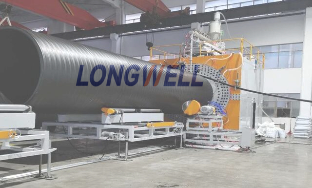 Polyethylene spiral winding tank pipe extruder machines,PE winding spiral pipe production line