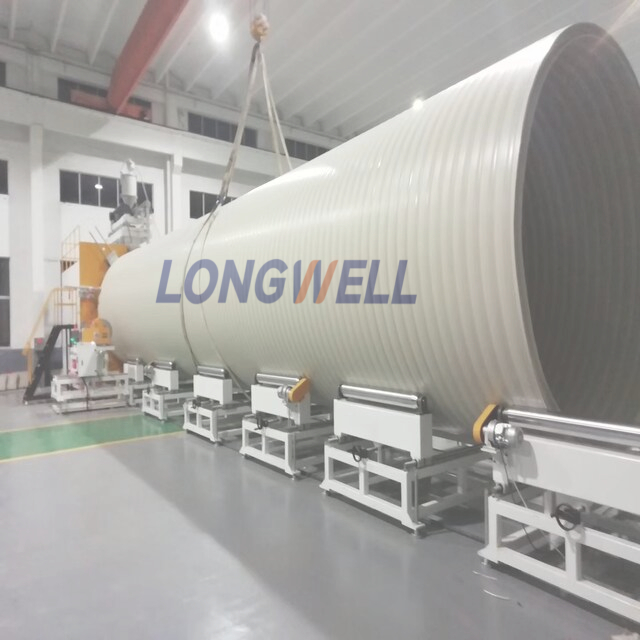 HDPE spiral winding profiled wall pipe production line